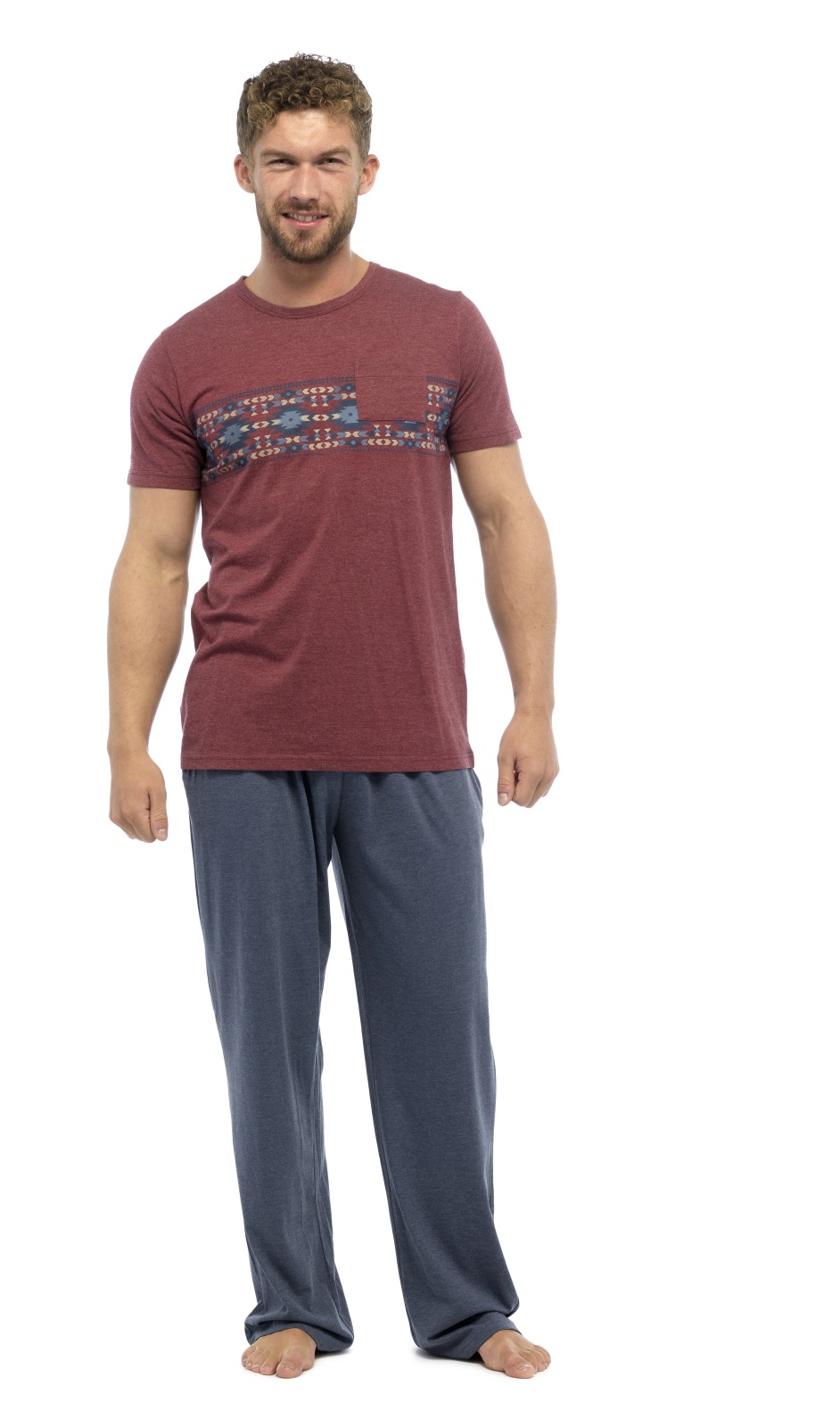 Luxury Mens Long Pyjamas 2 Piece Lounge Set Gents Nightwear Boys Pjs Size M-XXL